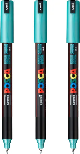 Miniatura 2 de Posca PC-1MR - Marcadores de pintura a base de agua, punta extra fina (0,7 mm), color albaricoque, paquete de 3