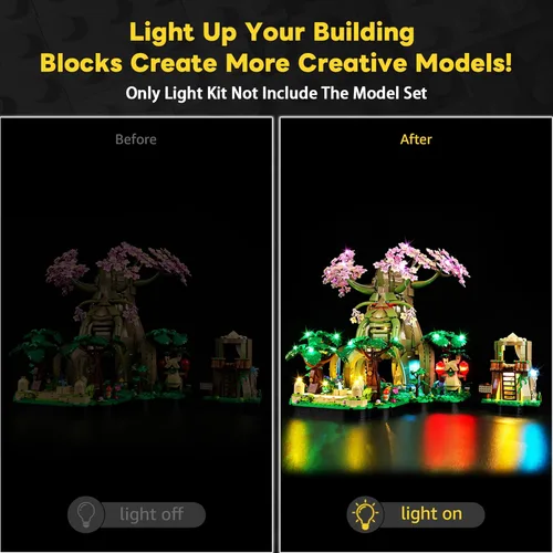 Miniatura 3 de Kyglaring Kit de iluminación LED compatible con Lego The Legend of Zelda Great Deku Tree 2 en 1 77092 (luces solamente, modelo no incluido)