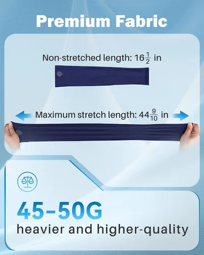 Miniatura 22 de Mangas para brazo, para hombres o mujeres. Para calentar o refrescar. Guantes de Compresión con factor de protección de los rayos ultravioleta UPF
