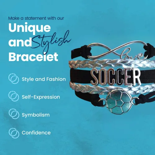 Miniatura 52 de Sportybella - Pulsera de fútbol ajustable, regalo para jugadores