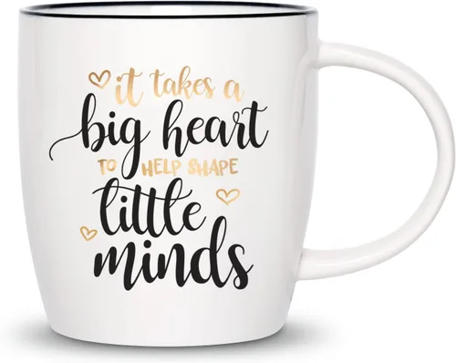 CARAKNOTS Regalos de Apreciación para Profesoras Taza de Café Regalos para Profesores para el Día de San Valentín Cumpleaños Graduación Navidad