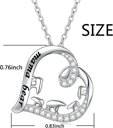Miniatura 24 de Collar de plata esterlina para mamá, regalo para el día de la madre, dije o brazalete para mamá