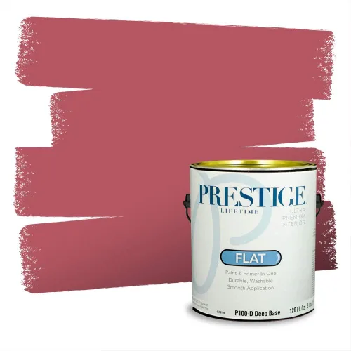 Miniatura 771 de Prestige Paints Pintura exterior e imprimación en uno, 1 galón, plano, coincidencia comparable de Valspar* Amber Rose*