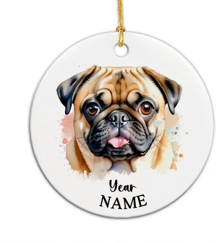 Miniatura 22 de Adorno de Navidad personalizado para perro Airedale, adorno de cerámica para hombres y mujeres, adornos de cerámica personalizados para perros