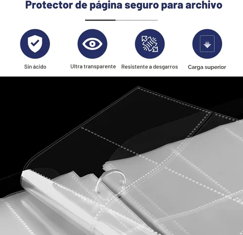 Miniatura 3 de Mlikero - Carpeta para tarjetas coleccionables con 720 bolsillos doble cara - Organizador de tarjetas con 9 bolsillos, compatible con MTG, JCC, Negro