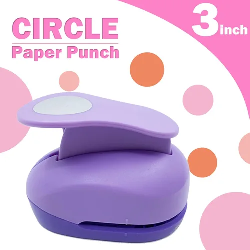 Miniatura 2 de Perforadora de papel circular de 3 pulgadas, perforadora redonda para manualidades, perforadores redondos de 2.953 in para cartulina, envoltura