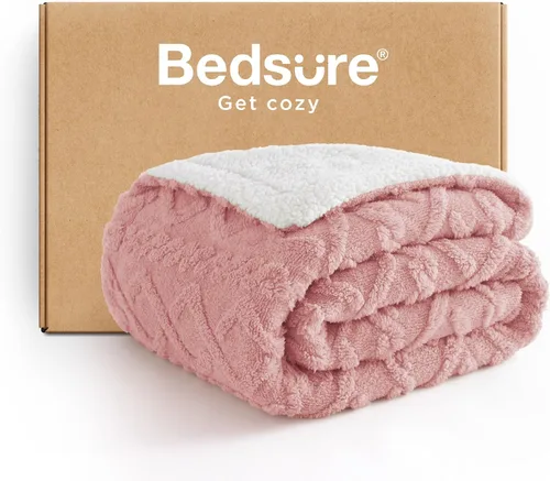 Miniatura 18 de Bedsure Gentlesoft - Manta de forro polar Sherpa para sofá, mullida y acogedora manta de jacquard para mujer, regalo de Navidad, gruesa y cálida
