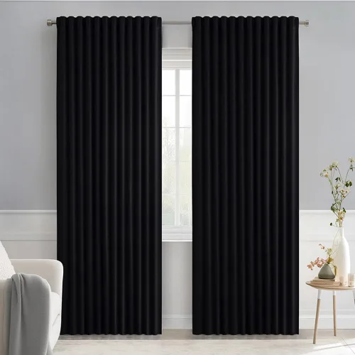 Miniatura 103 de MIULEE Cortinas opacas con pestaña trasera de 63 pulgadas de largo, juego de 2 paneles para sala de estar, dormitorio, privacidad, bolsillo
