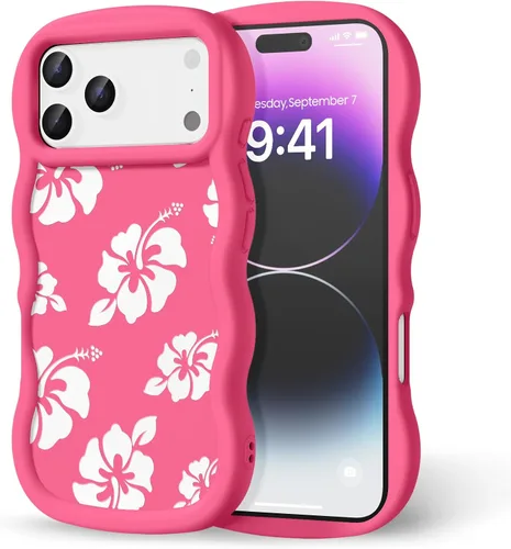 Miniatura 37 de Compatible con iPhone SE/8/7 Funda para Mujeres y Niñas, Marco Ondulado Rizado con Patrón Lindo, Estética Delgada Suave Silicona TPU Parachoques