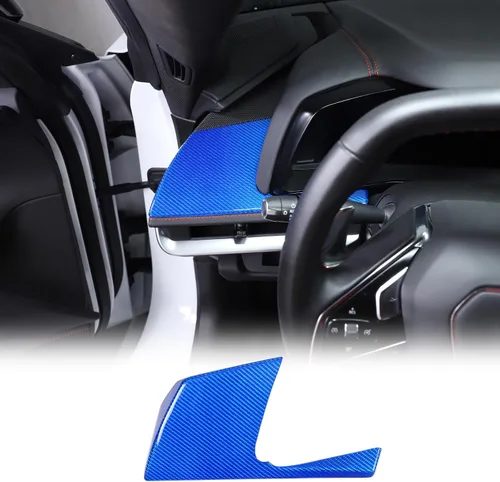 Miniatura 9 de Cubierta de panel lateral de consola central de fibra de carbono real compatible con Chevrolet Corvette C8 2020-2025, accesorios para panel lateral