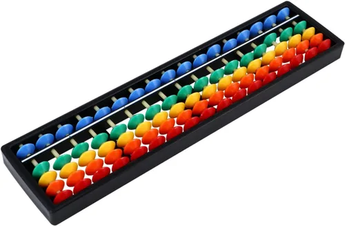 Alipis Abaco aritmético Juguete de conteo de matemáticas de 17 dígitos con cuentas coloridas, herramienta de ayuda de aprendizaje de matemáticas de