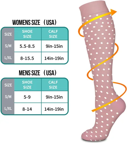 Miniatura 7 de Paquete de 4 calcetines de compresión para mujeres y hombres, el mejor apoyo para médicos, correr, enfermería, atletismo