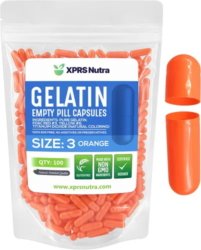 Miniatura 37 de XPRS Nutra Cápsulas vacías de tamaño 3 – 1000 cápsulas vacías de gelatina – Pastillas de relleno de cápsulas de bricolaje – Cápsulas de gel de Rojo