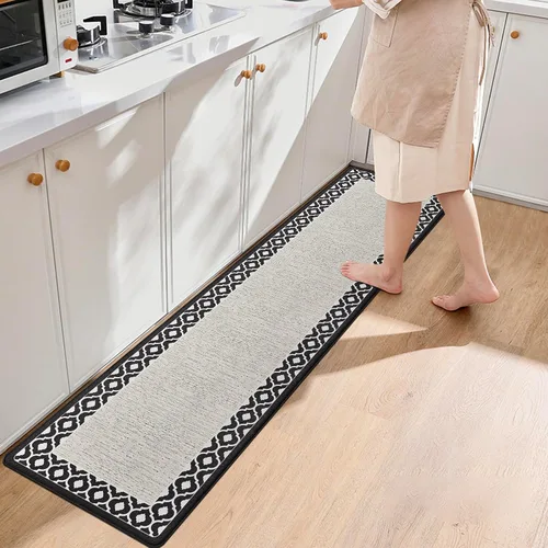 Miniatura 11 de Tapetes antifatiga para suelo de cocina, tapetes acolchados antifatiga de cocina de 17.3 x 27.5 pulgadas, impermeables, antideslizantes, de pie