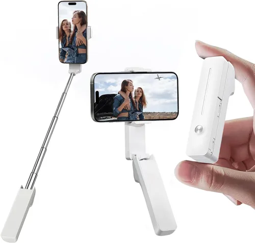 Miniatura 7 de yAyusi Palo selfie mini extensible para iPhone, palo selfie portátil de bolsillo con control remoto, palo selfie compacto para teléfono con soporte