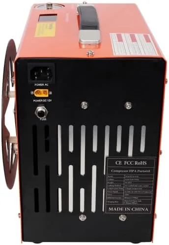 Miniatura 5 de Compresor de aire PCP, 4500 PSI/30 Mpa compresor portátil de pistola de aire PCP con convertidor de potencia integrado, parada automática