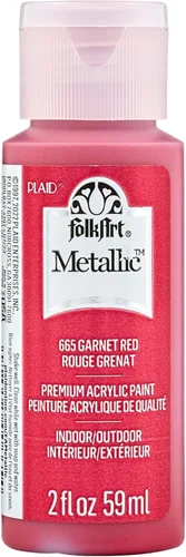 Miniatura 28 de FolkArt Pintura Acrílica Metálica para Manualidades, Fucsia Chispeante 60 ml Pintura Premium con Acabado Metálico, Perfecta para Aplicar Fácilmente