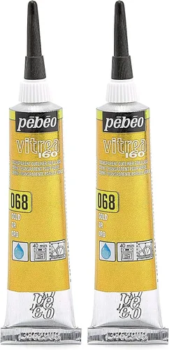 Miniatura 14 de Pebeo Vitrea 160, Juego de 10 Delineadores de Pintura para Vidrio, Tubos de 20 ml 0.67 fl oz (Paquete de 10)