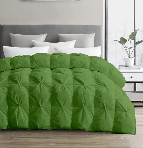 Miniatura 17 de Edredón Super King Plus de lujo para todas las estaciones, 128 x 128 pulgadas, relleno de edredón alternativo plisado, 8 pestañas en las esquinas