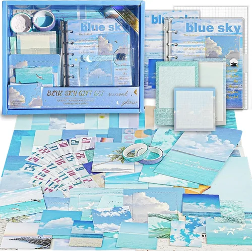 Miniatura 14 de Kit de Suministros para Scrapbooking, Kit de Scrapbook Estético Botánico Vintage para Bullet Journal Junk Journal A6 Cuaderno de Cuadrícula