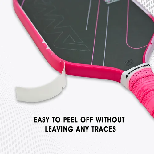 Miniatura 139 de PICKLETECH Cinta de protección de pala de pickleball – Protector de borde de cabeza de paleta – Cinta de protección de borde de raqueta ajuste gris