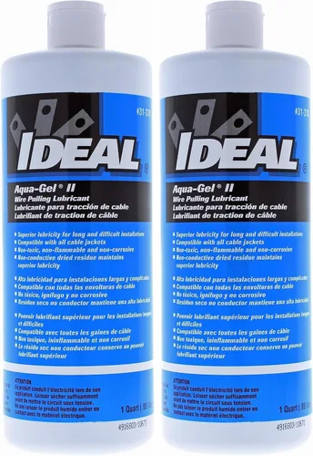Miniatura 4 de IDEAL Electrical 31-378 Aqua-Gel II Lubricante eléctrico para jalar, botella exprimible de 1 cuarto de galón, azul, 32 onzas líquidas (paquete de 1)