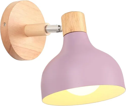 Miniatura 18 de Lámpara de pared E27 retro regulable escandinava para dormitorio, sala de estar, pasillo, cocina, iluminación interior (Amarillo, 2 piezas)