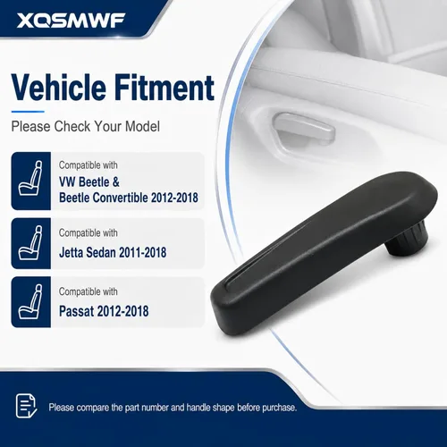 Miniatura 2 de XQSMWF Manija de palanca reclinable para asiento delantero 5C6-881-236 compatible con VW Beetle & Beetle Convertible 2012-2018 para Jetta Sedan Negro