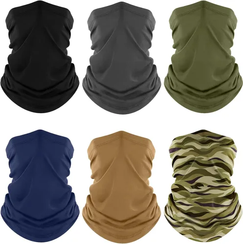 Miniatura 13 de Fuinloth Polaina para el cuello, paquete de 6 unidades de máscara facial con protección UV refrescante para hombres y mujeres