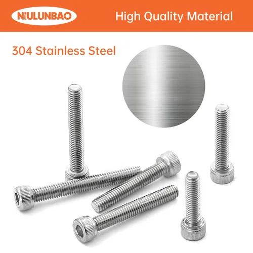 Miniatura 3 de Tornillos de cabeza hexagonal M5 x 0.787 in 0.984 in 1.181 in 1.378 in 1.575 in Tornillos de cabeza hexagonal 304 de acero inoxidable Allen máquina