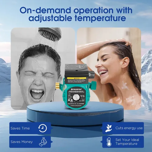 Miniatura 8 de Bomba de circulación instantánea de agua caliente con temporizador digital integrado y válvula de control de termostato ajustable
