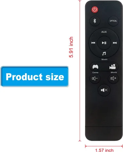 Miniatura 2 de AULCMEET Reemplazar el control remoto compatible con el altavoz de barra de sonido TaoTronics TT-SK023 TT-SK023BSPF