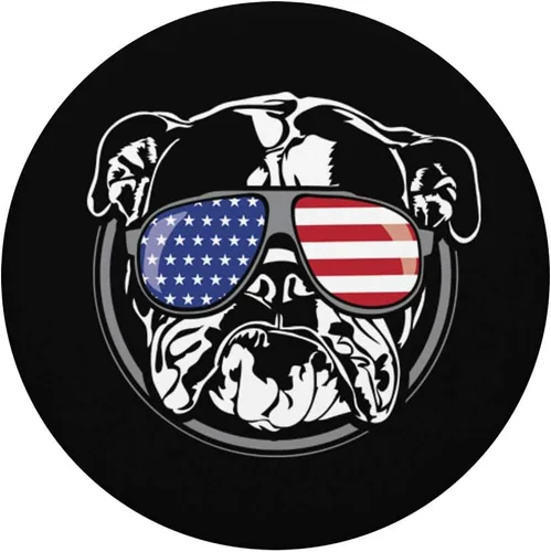 Miniatura 3 de Funny orgulloso Bulldog patriótica perro regalo – popsockets agarre y soporte para teléfonos y tabletas, Negro