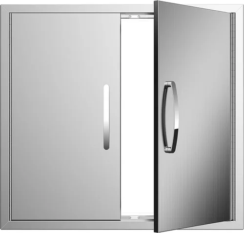 Miniatura 17 de Puerta de acceso para barbacoa de 39 pulgadas de ancho x 26 pulgadas de alto, puertas dobles de acero inoxidable, resistentes a la intemperie