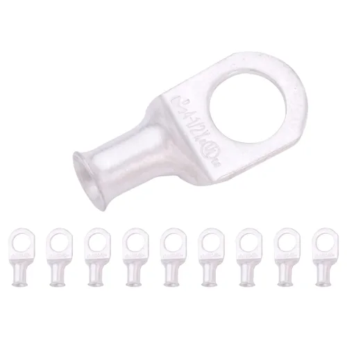 Miniatura 80 de SELTERM 5 piezas terminales de cable de cobre estañado 1/0 AWG perno de 1/2", extremos de cable de batería, terminales de anillo, conectores