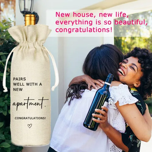 Miniatura 5 de Socive Combina bien con una nueva bolsa de vino de apartamento, regalo de inauguración de la casa, nuevo regalo para él, regalo para ella, bolsa