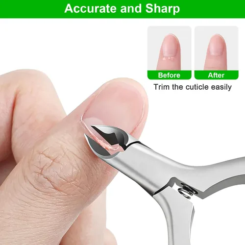 Miniatura 3 de CGBE Cortadora de cutículas, pinza de cutícula de 3/4 de mandíbula extremadamente afilada, herramientas profesionales para recortar cutículas
