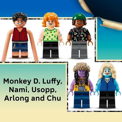 Miniatura 5 de LEGO UN PEZZO Batalla en el Parque Arlong Bloques de Construcción - Juego de Construcción de Simulación para Niños y Niñas, Edades 9+ - 5 Figuras