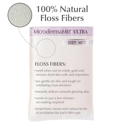 Miniatura 5 de MicrodermaMitt - Guante exfoliante corporal natural, elimina la piel muerta e impurezas