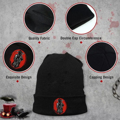 Miniatura 4 de Negi Beanie Hats for Men, Balck Beanie Warm Knitted Slouchy Mens Winter Hat Mens Beanie