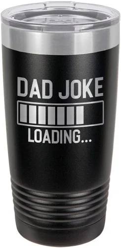 Miniatura 17 de Dad Joke Loading Purple Vaso de bebida de 20 oz con pajita Taza de viaje grabada con láser Comparar con Yeti Rambler Idea de regalo para papá