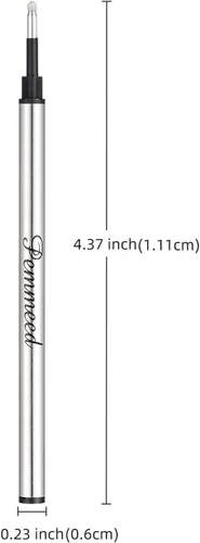 Miniatura 2 de Recambios de tinta de gel alemana de escritura suave, compatible con Parker Waterman, de metal, tamaño estándar, tinta negra, paquete de 10