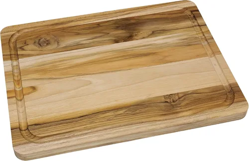 Miniatura 6 de Lipper International Plato para servir con borde de madera de teca, pequeño, 12" x 10" x 3/4