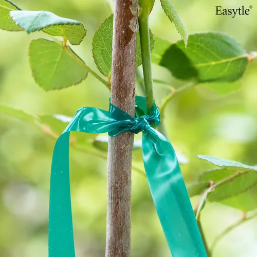 Miniatura 5 de Easytle Paquete de 2 rollos de cinta elástica de 150 pies, cinta de amarre de jardín de 1/2 pulgada, cinta gruesa y resistente para plantas, estacas