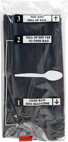 Miniatura 5 de Mind Reader Recambio de cuchara para CUTDISPBK-BLK, utensilios de plástico, restaurante, sala de descanso, 100 piezas, negro