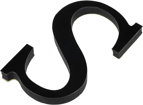 PATIKIL Adhesivos de pared de acrílico 3D con letras S autoadhesivas para decoración del hogar, letrero artístico, para decoración del hogar, color