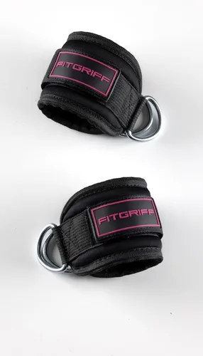 Miniatura 6 de Fitgriff® Correas de Tobillo V3 para Máquina de Cable (2 Piezas) - Equipo de Entrenamiento para Gimnasio - Accesorio de Polea para Piernas, Correas