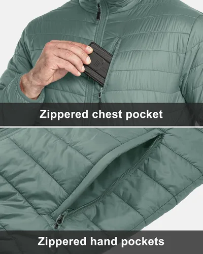 Miniatura 5 de 33,000ft Chaqueta acolchada ligera y plegable para hombre