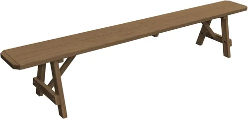 Miniatura 5 de Furniture Barn USA Banco tradicional de pino tratado a presión de 2 pies, tinte de cedro