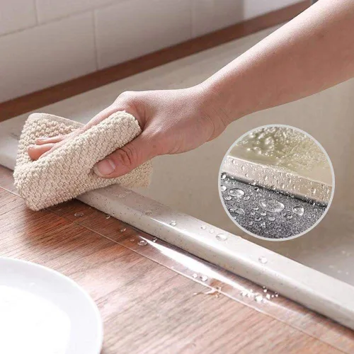 Miniatura 4 de LLPT Cinta de calafateo negra sólida de 1.2 pulgadas x 33 pies, tiras adhesivas de calafateo extra impermeables y resistentes para fregadero, ducha